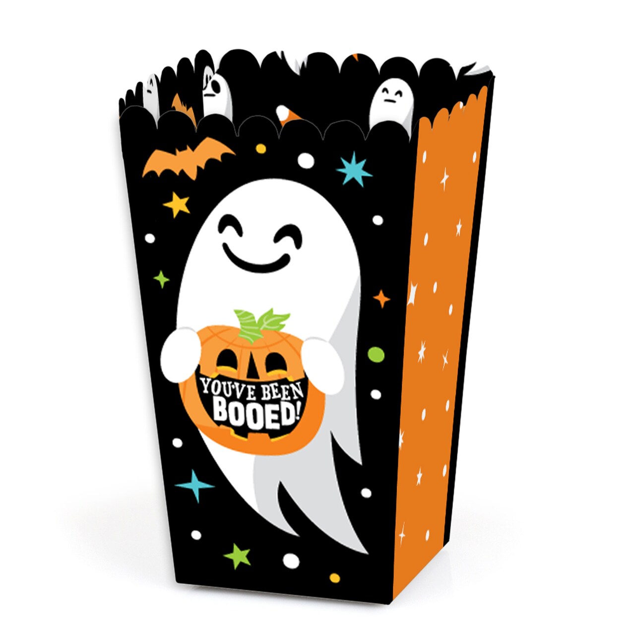 Big Dot of Happiness You've Been Booed - Ghost Halloween Party Favor Popcorn Treat Boxes - Set of 12
